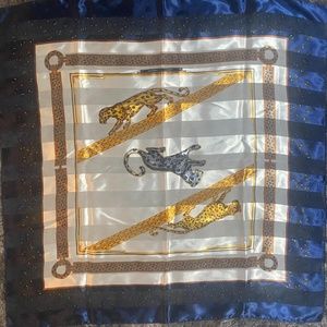 Cartier Like Cat silk scarf. No tags :(
